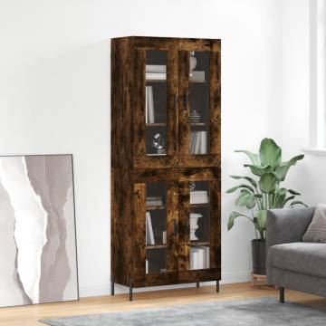 Highboard Smoked Oak 69.5x34x180 cm - Stylish Storage Solution