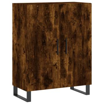 Stylish Highboard Smoked Oak | 69.5x34x180 cm Engineered Wood