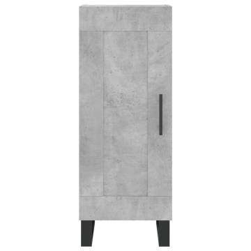 Stylish Highboard Concrete Grey - 34.5x34x180 cm