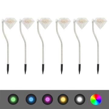 Solar LED Garden Lights - Set of 6 | HipoMarket UK