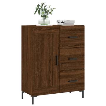 Brown Oak Sideboard 69.5x34x90 cm - Durable & Stylish