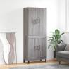 Highboard Grey Sonoma 69.5x34x180 cm Engineered Wood Colour grey sonoma Quantity in Package 1 Model 2 wood doors 