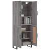 Highboard Grey Sonoma – Stylish Engineered Wood Storage 69.5x34x180 