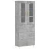 Concrete Grey Highboard 69.5x34x180 cm - Stylish Storage Solution