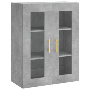 Concrete Grey Highboard 69.5x34x180 cm - Stylish Storage Solution