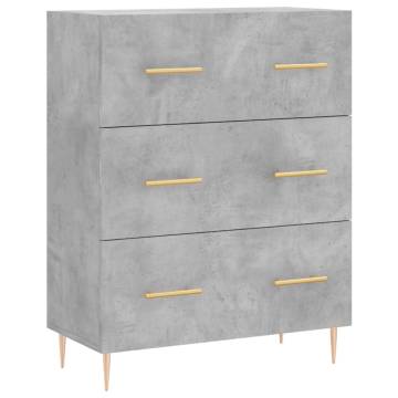 Concrete Grey Highboard 69.5x34x180 cm - Stylish Storage Solution