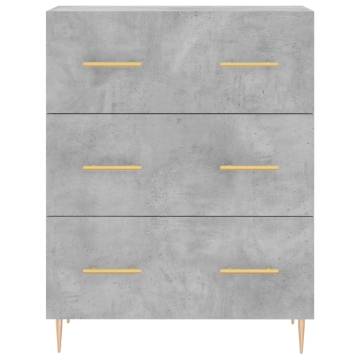 Concrete Grey Highboard 69.5x34x180 cm - Stylish Storage Solution