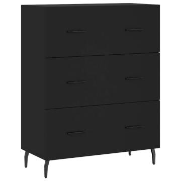 Highboard Black 69.5x34x180 cm | Stylish Engineered Wood Storage