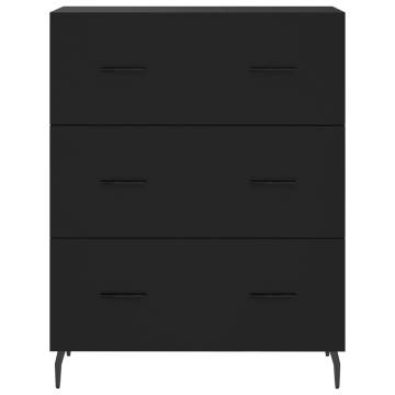 Highboard Black 69.5x34x180 cm | Stylish Engineered Wood Storage