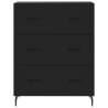 Highboard Black 69.5x34x180 cm | Stylish Engineered Wood Storage