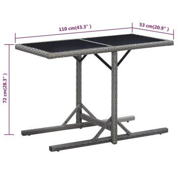 Stylish Anthracite Garden Table | 110x53x72 cm - HipoMarket