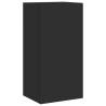 TV Wall Cabinet with LED Lights - Black 40.5x35x80 cm