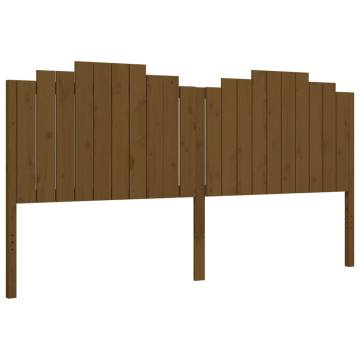 Honey Brown Bed Frame with Headboard - 200x200 cm Solid Wood