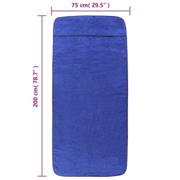 Royal Blue Beach Towels 2 pcs | Soft & Quick Drying | Hipomarket