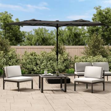 Double-Head Parasol Anthracite 316x240 cm | Hipomarket UK