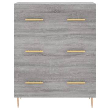 Stylish Highboard Grey Sonoma - 69.5x34x180 cm | HipoMarket