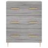 Stylish Highboard Grey Sonoma - 69.5x34x180 cm | HipoMarket