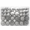 111 Piece Silver Christmas Bauble Set - Shatterproof Decor