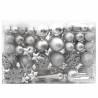 111 Piece Silver Christmas Bauble Set - Shatterproof Decor