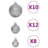 111 Piece Silver Christmas Bauble Set - Shatterproof Decor