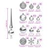 111 Piece Silver Christmas Bauble Set - Shatterproof Decor