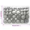 111 Piece Silver Christmas Bauble Set - Shatterproof Decor