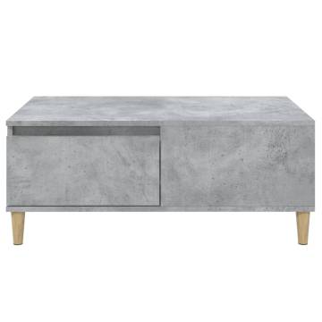 Elegant Concrete Grey Coffee Table - 90x50x36.5 cm