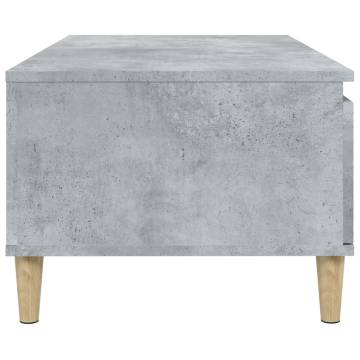 Elegant Concrete Grey Coffee Table - 90x50x36.5 cm