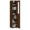 Stylish Highboard Brown Oak - 34.5x34x180 cm | HipoMarket