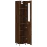 Stylish Highboard Brown Oak - 34.5x34x180 cm | HipoMarket