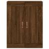 Elegant Wall Mounted Cabinets - Brown Oak (Set of 2) | HipoMarket