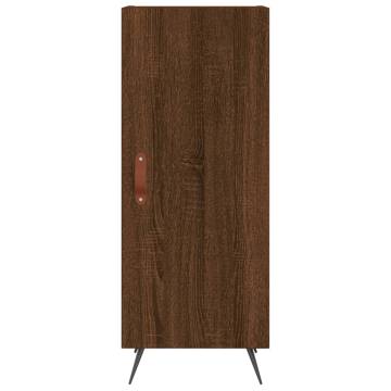 Stylish Highboard Brown Oak - 34.5x34x180 cm | HipoMarket