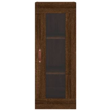 Stylish Highboard Brown Oak - 34.5x34x180 cm | HipoMarket