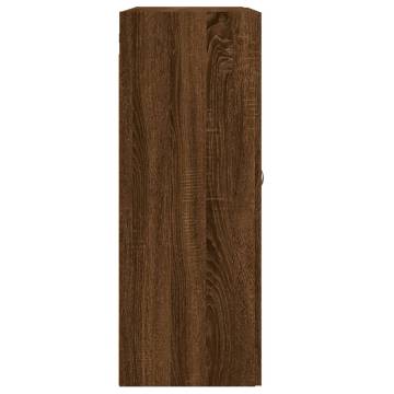 Elegant Wall Mounted Cabinets - Brown Oak (Set of 2) | HipoMarket