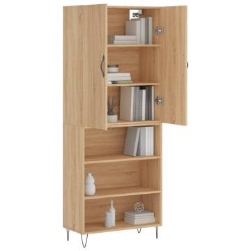 Stylish Highboard Sonoma Oak - Durable Engineered Wood