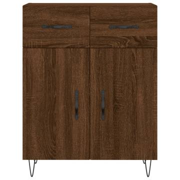 Stylish Highboard Brown Oak 69.5x34x180 cm - Hipomarket