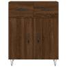 Stylish Highboard Brown Oak 69.5x34x180 cm - Hipomarket