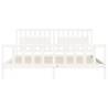 Stylish Bed Frame with Headboard - White 200x200 cm