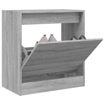 Shoe Cabinet Grey Sonoma - Compact Storage Solution