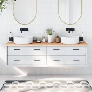 Solid Wood Bathroom Countertop 180x60 cm - Durable & Versatile