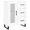 Stylish Highboard High Gloss White - 69.5x34x180 cm