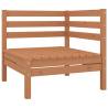 9 Piece Garden Lounge Set - Honey Brown Solid Pinewood