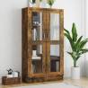 Vitrine Cabinet Smoked Oak 82.5x30.5x150 cm Engineered Wood Colour smoked oak Quantity in Package 1 Height 150 cm 