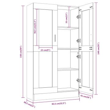 Vitrine Cabinet Smoked Oak - Stylish Storage Solution