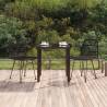 3 Piece Garden Dining Set Black Poly Rattan Colour black Size 80 cm table length Number of 2 