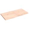 Wall Shelf 120x60 cm - Untreated Solid Oak Wood Storage