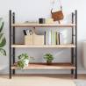 Wall Shelf 120x60 cm - Untreated Solid Oak Wood Storage