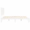 Bed Frame with Headboard White 160x200 cm Solid Wood | HipoMarket