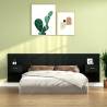 Bed Headboard with Cabinets Black Engineered Wood Colour black Quantity in Package 1 Model one drawer 