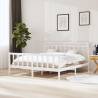 Bed Frame White Solid Wood 160x200 cm Colour white Size 160 x 200 cm 